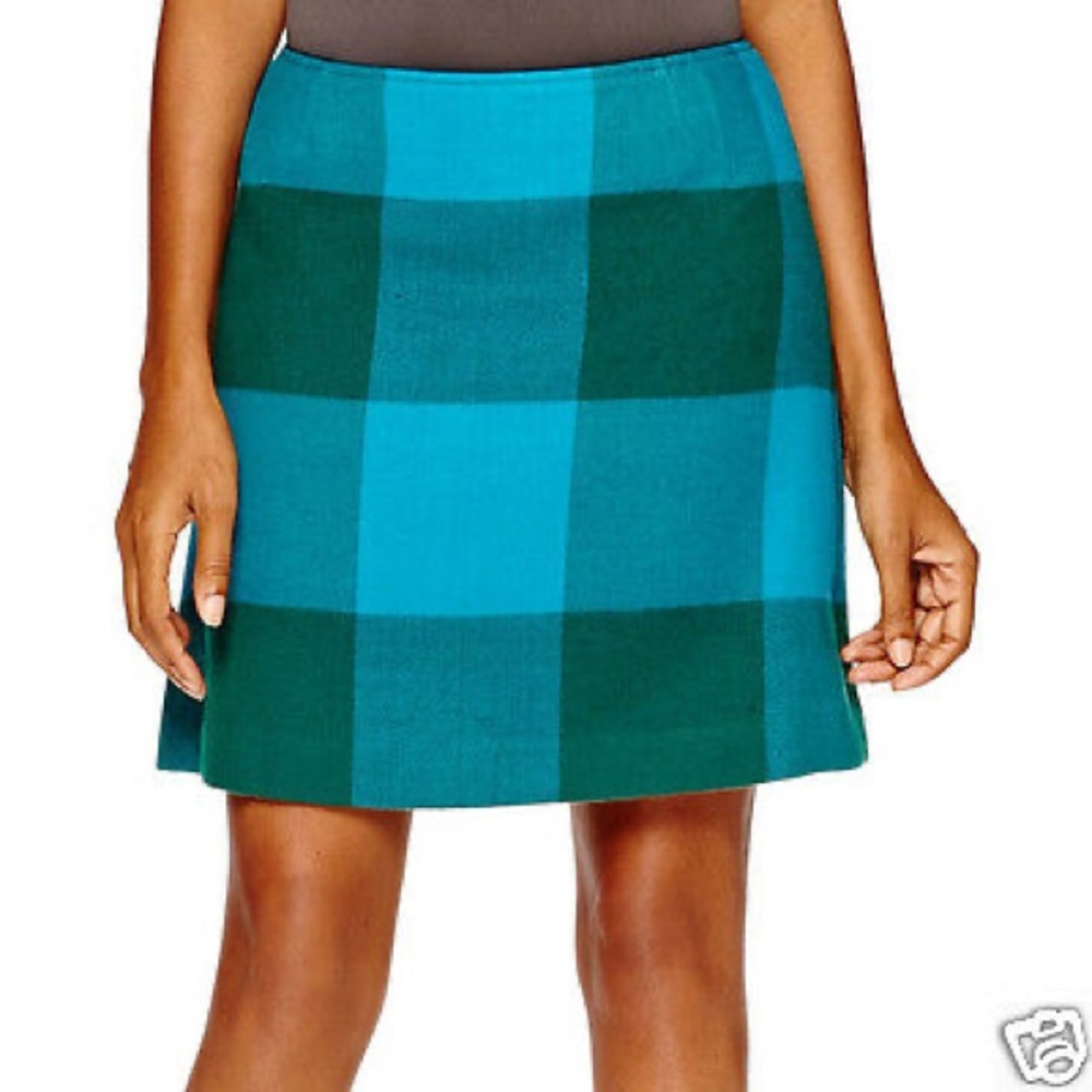 Stylus blue and green plain skirt 6